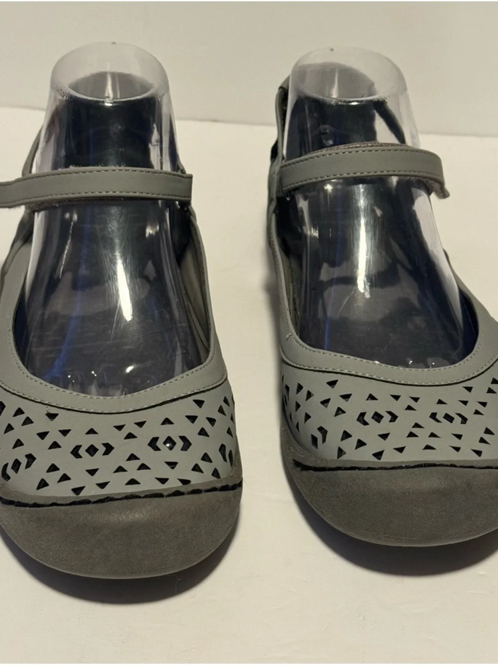 MUK LUKS Women's Size 9 Mary Jane Gray & Black Slide On Shoe